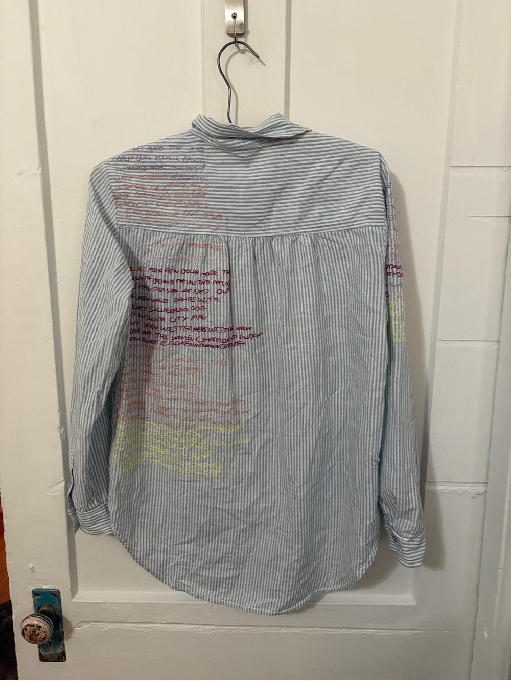 Anthropologie Pilero
Embroidered The Cate Oxford Words Button Down Shirt - Picture 3 of 4